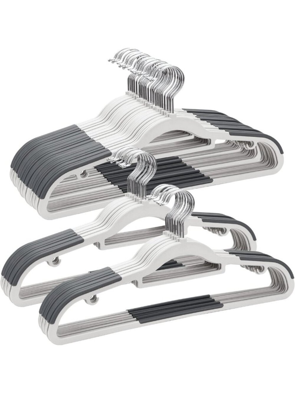 Plastic Hangers 50 Pack, Non Slip Slim Clothes Hangers